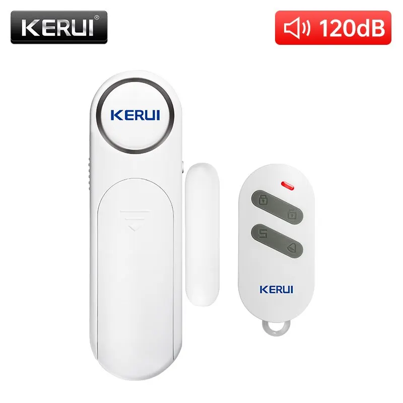 KERUI bezprzewodowy czujnik okna drzwi Alarm 300ft 120dB zabezpieczenie przed kradzieżą inteligentny pilot dla dzieci bezpieczeństwo szafki bezpieczeństwo w domu