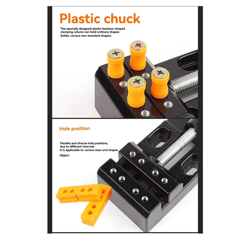 หมู-Universal 57 มม.ปรับ MINI Jaw Bench CLAMP เจาะกดคงที่ตาราง Vise DIY ประติมากรรมหัตถกรรมมือคงที่ซ่อมเครื่องมือ