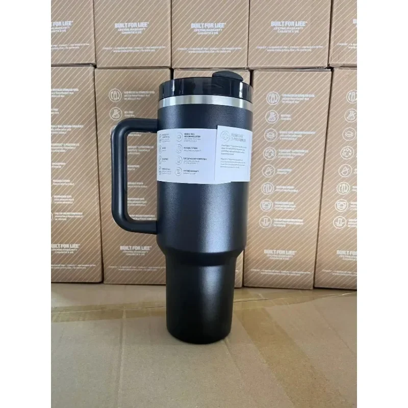 2025 الوافدين الجدد كوب القهوة الحراري مع القش مكنسة من الفولاذ المقاوم للصدأ معزول بهلوان 40 أوقية كوب السفر المثلج الحراري للخارجية #3