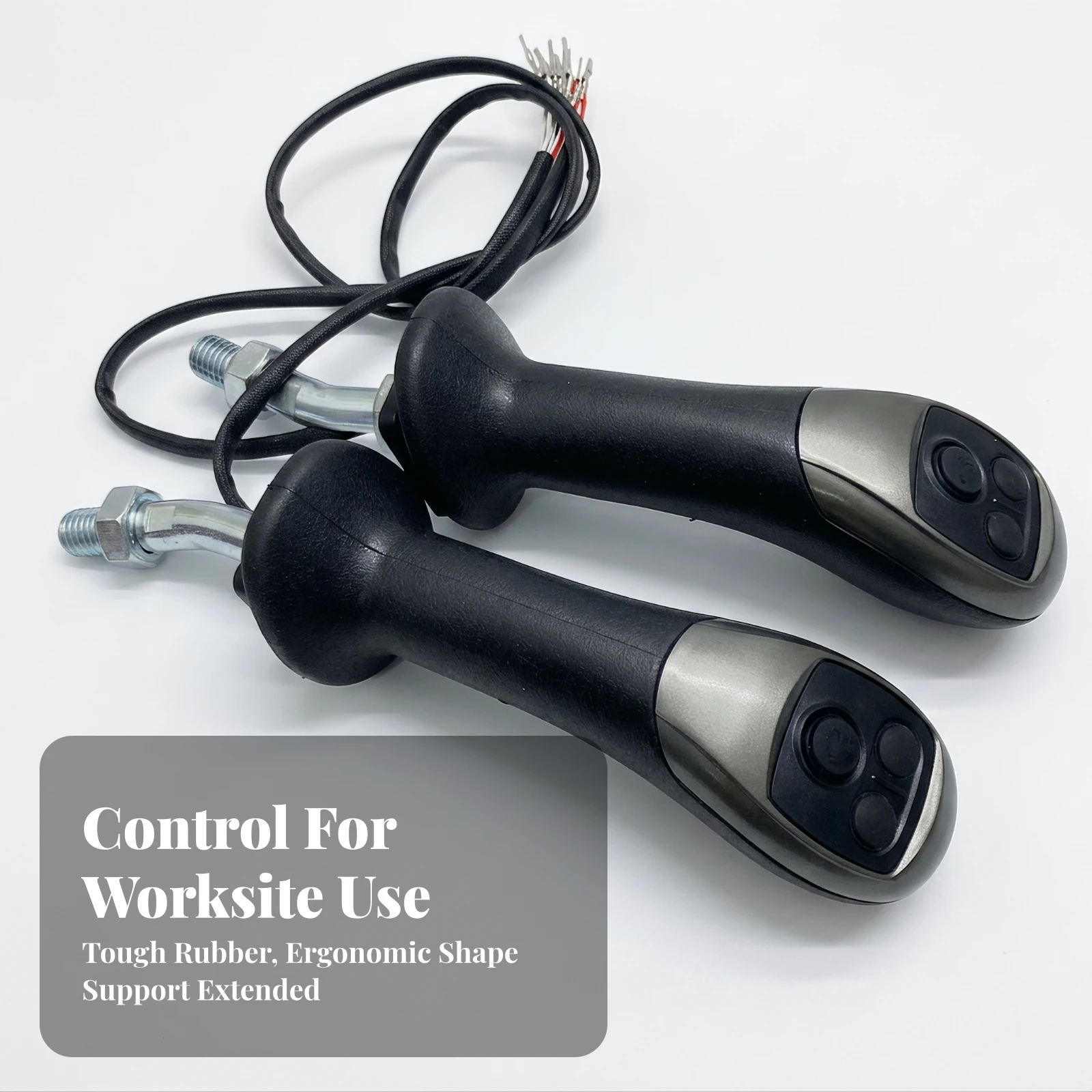 3 Button Excavator Joystick Handle Ergonomic Excavator Joystick Handle Machinery Parts Easy to Operate Wear-Resistant - view 6