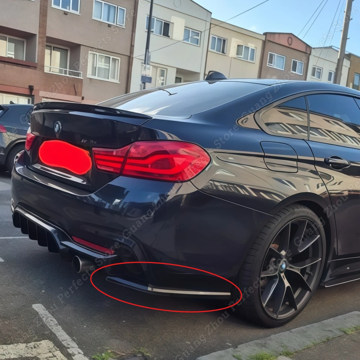 

For BMW 4 Seria F32 Coupe M-Pack 435i 435d 2013-2020 Car Rear Bumper Side Splitter Lip Spoiler A Pair /2pcs Bodykits Accessories