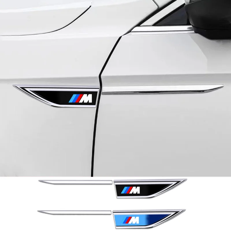 Auto Door Fender Side Blade Badge Car Body Sticker For BMW M Power X1 e84 X3 f25 X5 e53 x6 e71 ix3 i3 320i 330d M4 accessories