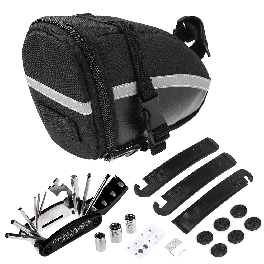 自転車サドルバッグ,自転車修理ツールキット,サイクルシートパ - Cycling Gear Storage のレビューと価格