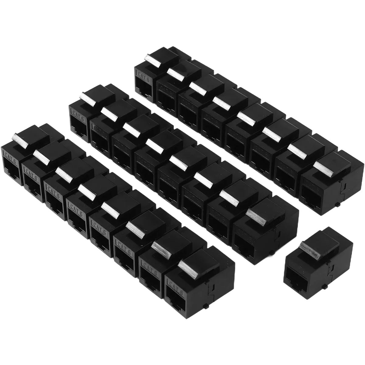 25 Pcs Rj45 Coupler Cat6 Keystone Jacks Inline Coupler Female to Female Insert Coupler‘-AA68