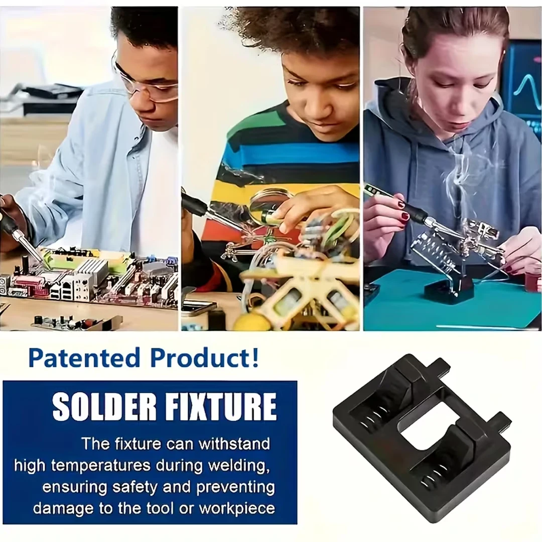 Portable Soldering Clamp Spring Quick Release Wire Fixing Fixture Adjustable Welding Bracket Soldering Iron Accessory