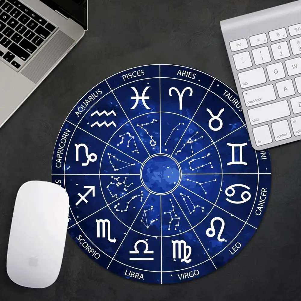 Tarot Mouse Pad Round Mouse Pad HYBXAXC Desktop Computer Keyboard Wireless Mouse Boy Girl Gift for Play games 22x22cm
