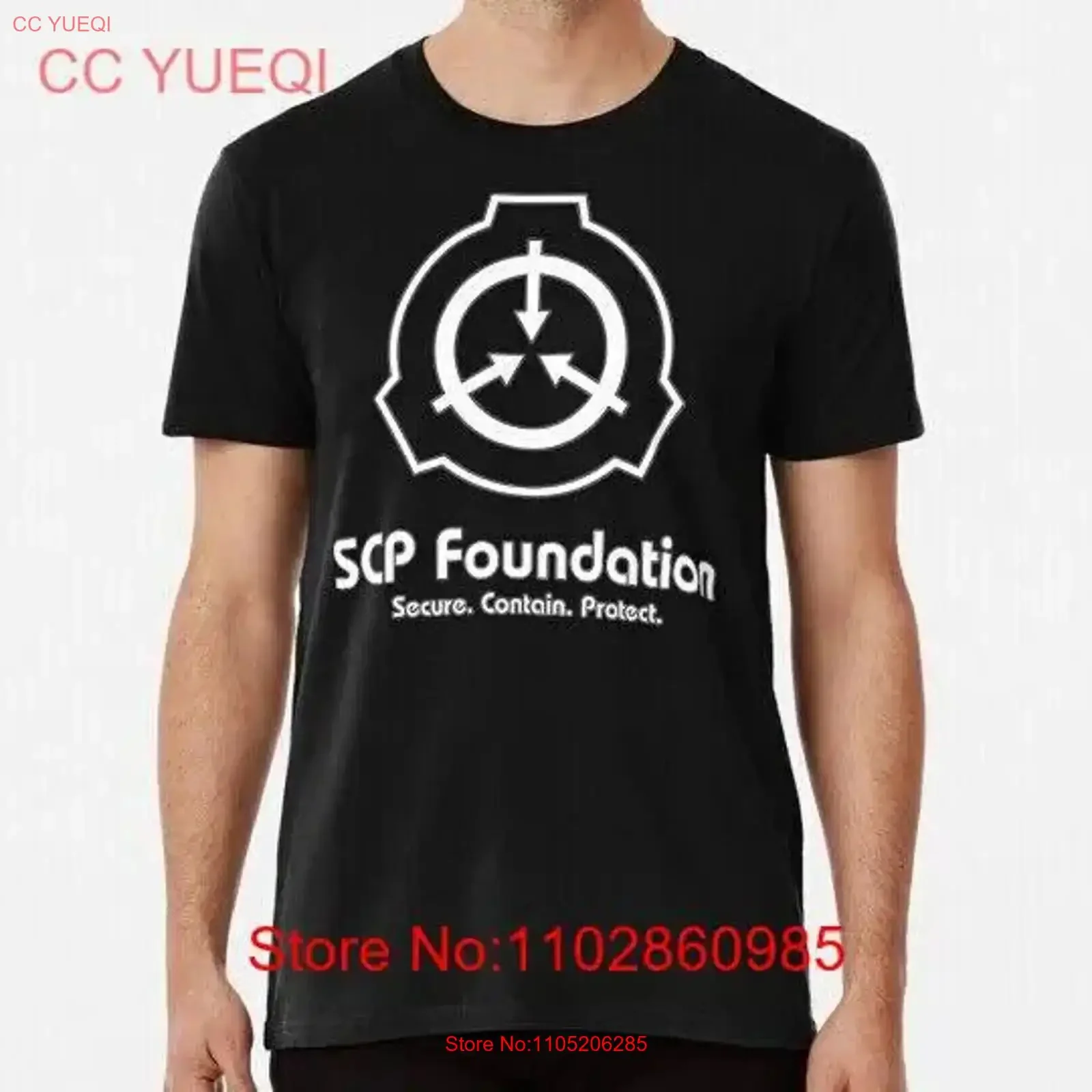 Scp Foundation in White S to 5XL Made the USA T Shirt vintage Washed graphic homme Soft Breathable Versatile Stretched Casual