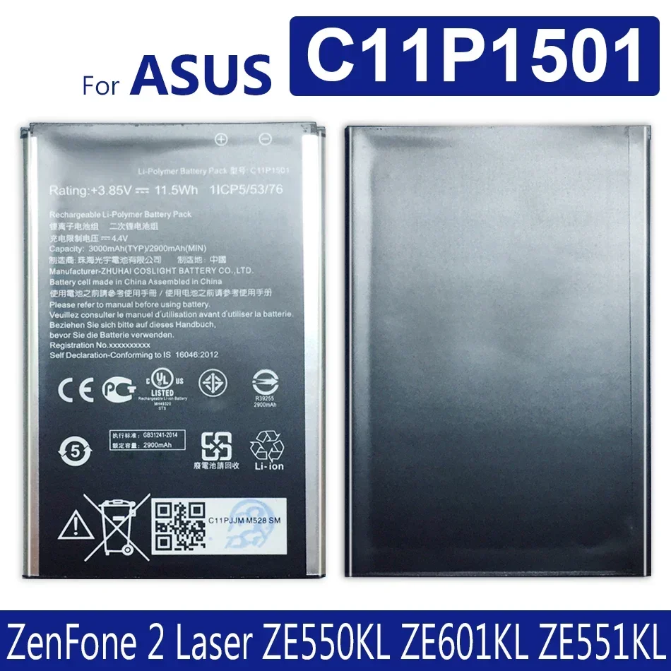 

Аккумулятор C11p1501 для Asus ZenFone 2 Laser, Ze550kl, Ze601kl, Ze551l, 3000 мАч, номер отслеживания