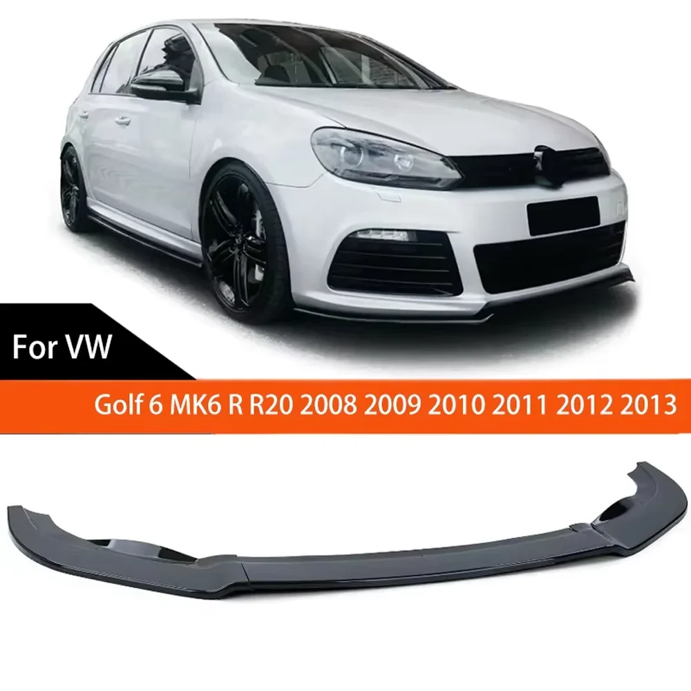 

Car Front Bumper Splitter Lip Diffuser for VW Golf 6 MK6 R R20 2008 2009 2010 2011 2012 2013 Spoiler Guard Front Shovel Kit