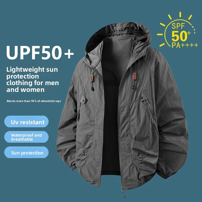 

Men's Jacket Summer Coats Male Fishing Windbreaker Jacket Man Camping Clothing Hot Day Waterproof Trip Outerwear Jackets for Men