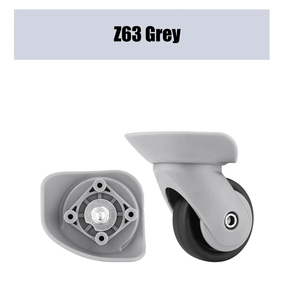 For American Tourister Z63 Trolley Case Wheel Pulley Sliding Casters Universal Luggage Wheel Silent Smooth Wear-resistant Grey