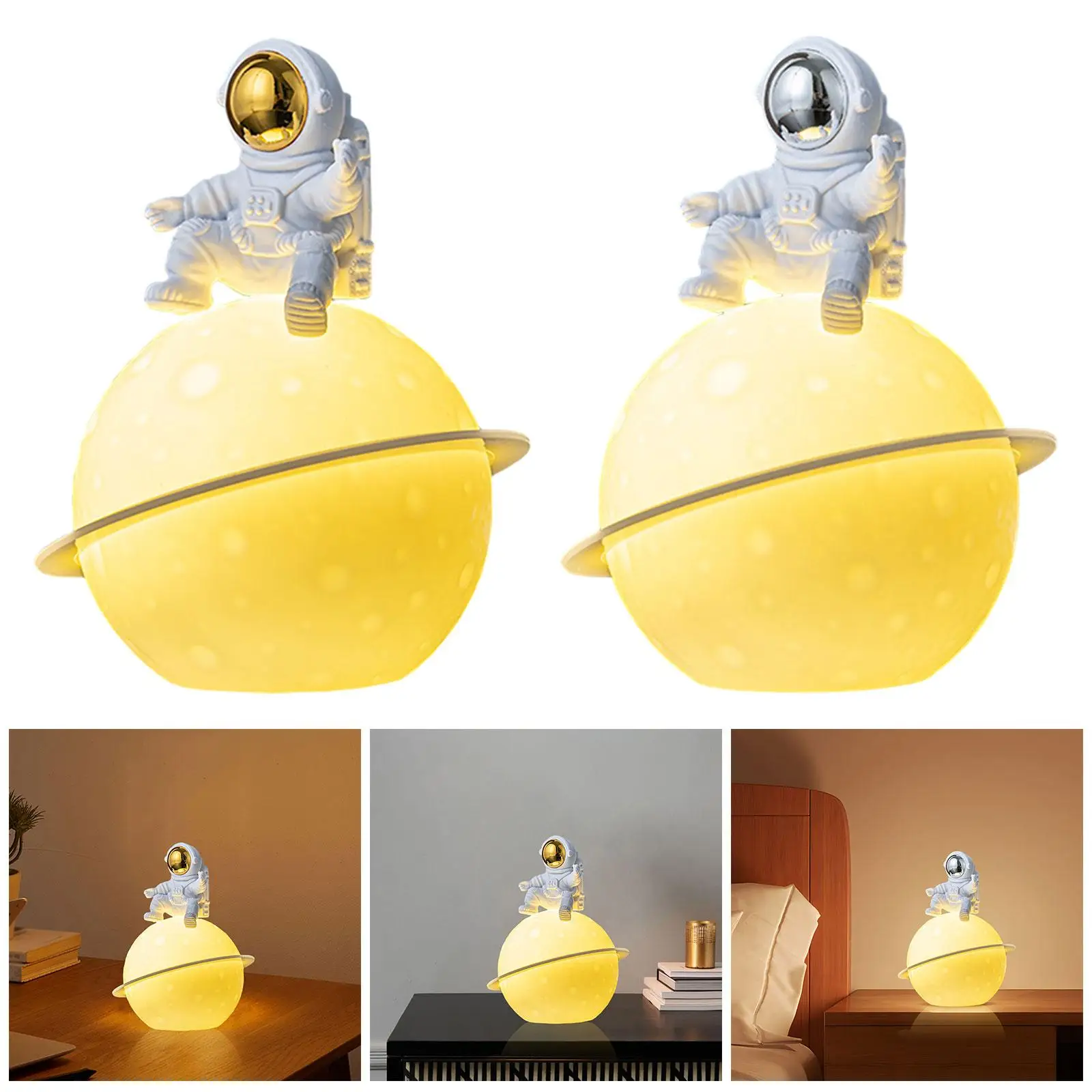 Kids Desktop Decoration Lights Spaceman 3D Moon Lamp 3D Astronaut Moon Lamp for Children Kids Boys Girls Gaming Room Great Gift