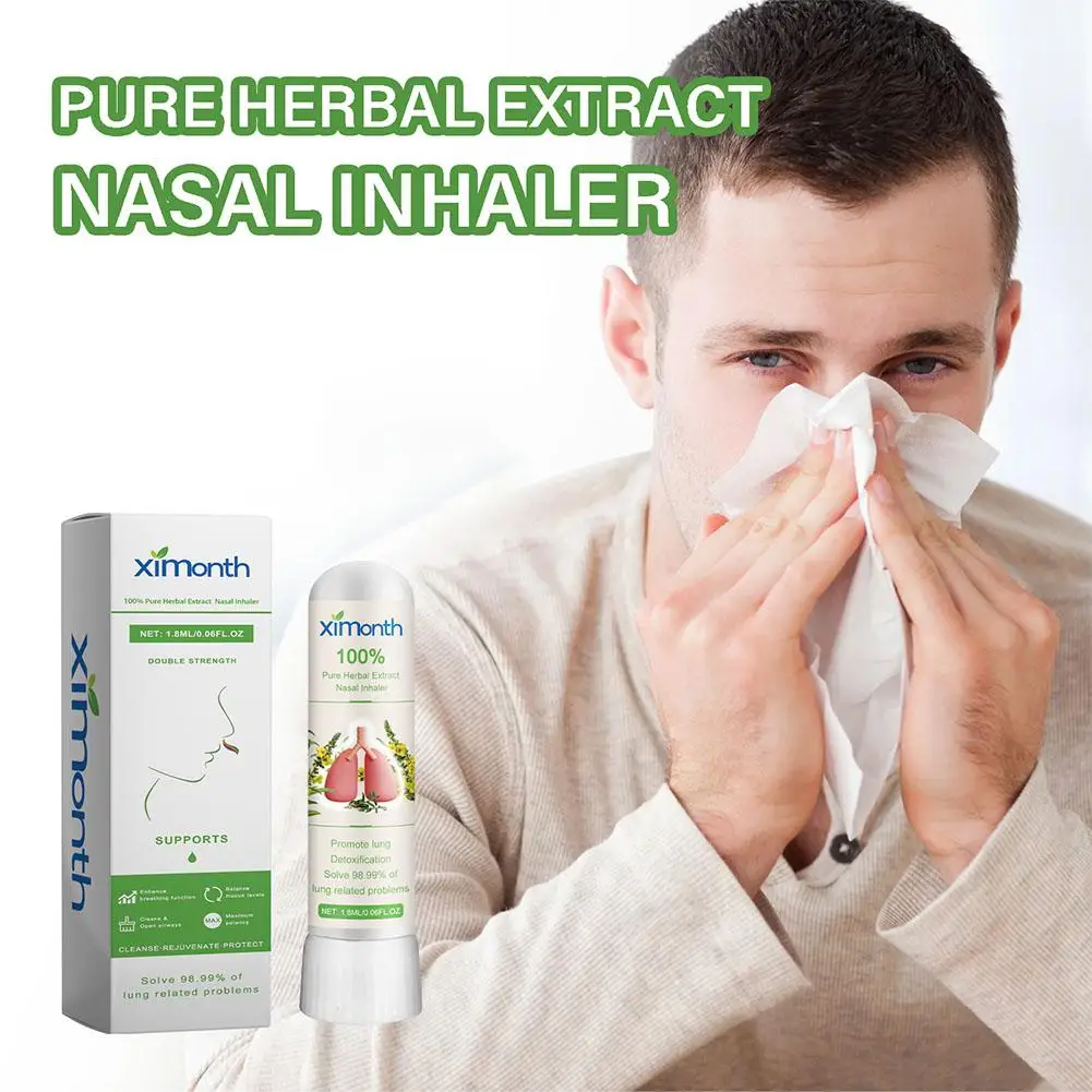 1.8ml inalador nasal de ervas sucção nasal vara congestão nasal desconforto nasal cuidados com o corpo vara produto de cuidados de saúde