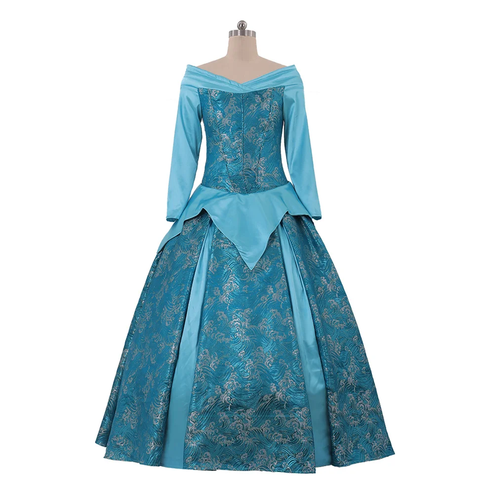 

Luxury Elegant Blue Mermaid Princess Dress Medieval Victorian Queen Party Ball Gown Halloween Carnival Cosplay Costume