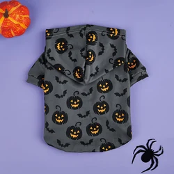 Dog Hoodie Halloween Shirts Clothes Dog Doggy Cool Pumpkin and Bat Pattern  Dog Clothes Dog Sweatshirts Apparel Pet Turtleneck P