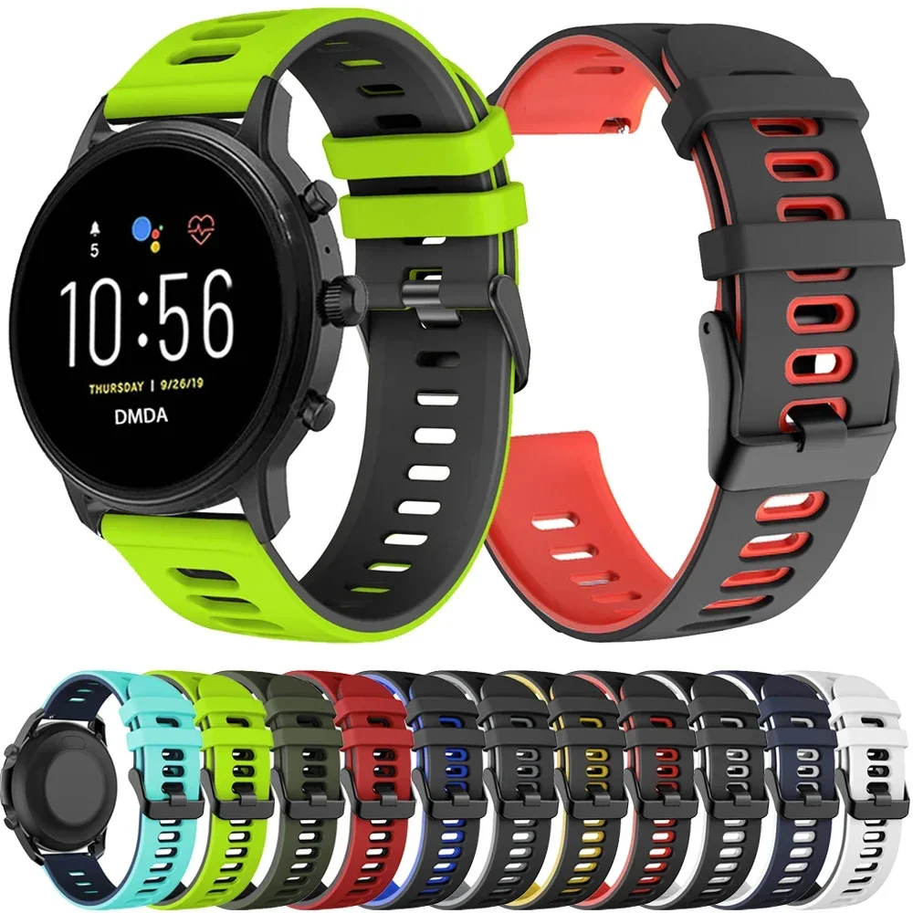 Sports Silicone Strap For Fossil GEN 6 44mm Smart Watch Band For Fossil GEN 5E 44mm / GEN 5 LTE 45mm 22mm Replacement Wrist Belt