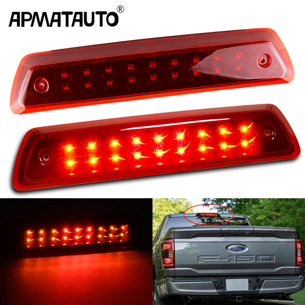 3rd Third Brake Light High Mount Stop Cargo Lamp Red White Top Roof Cabin Center LED For Ford F150 09-2014 Lincoln Mark LT 10-14