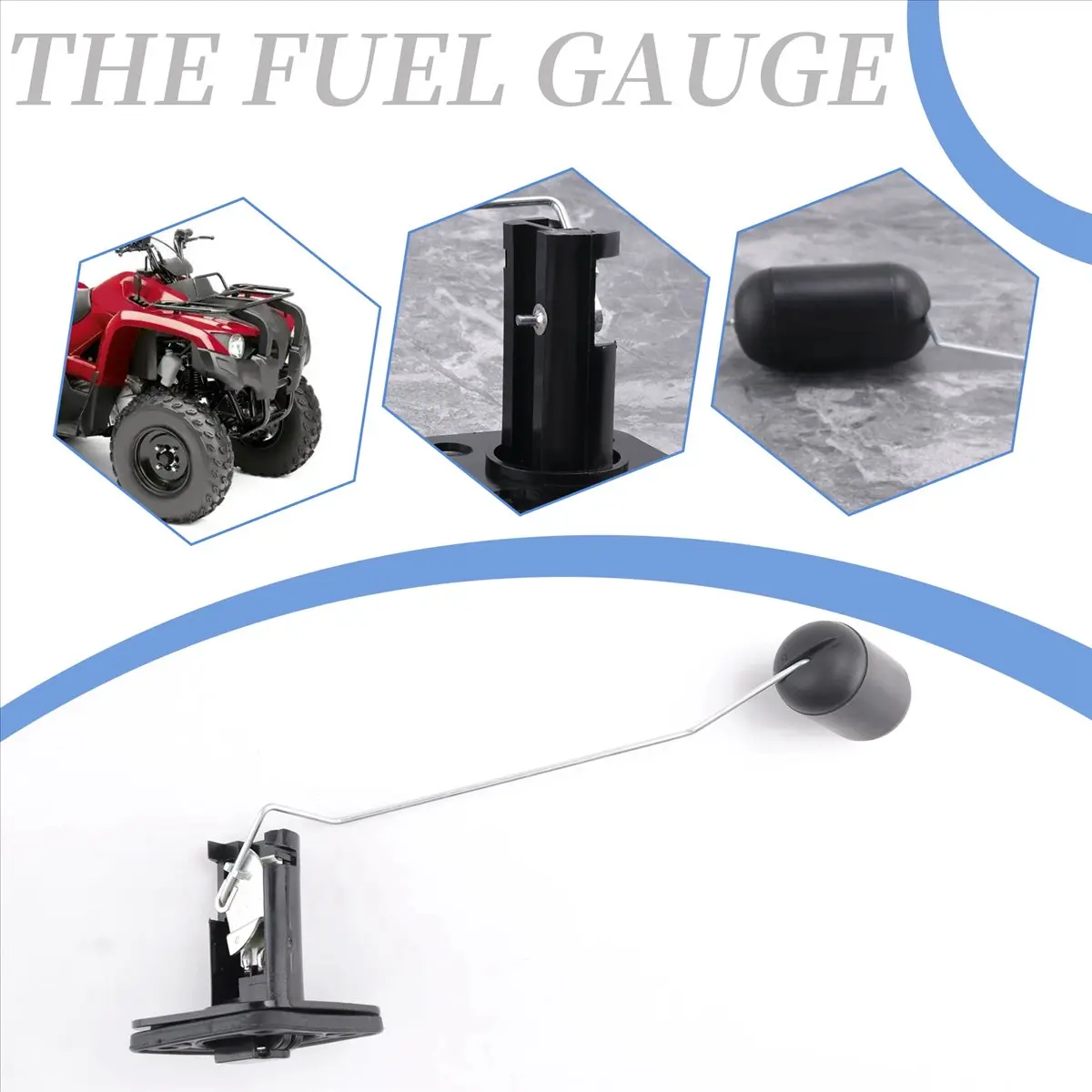 #33X Fuel Meter Sending Unit for Yamaha Grizzly 660 YFM660F 2002-2008,for YFM660F Fuel Meter,(black)