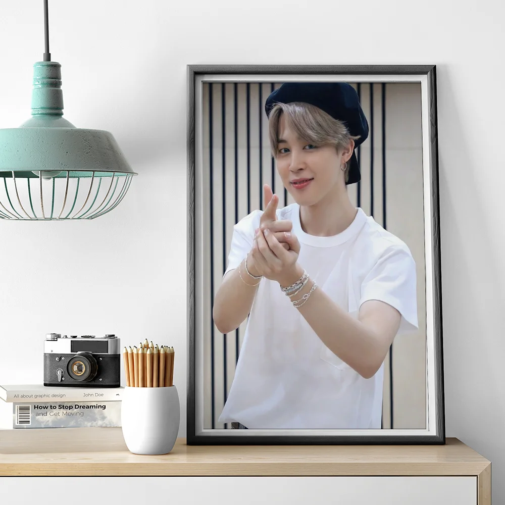 المغني P-Park-JiMin ذاتية اللصق ملصق فني ريترو كرافت ورقة ملصق DIY غرفة بار مقهى ملصقات طلاء جدران