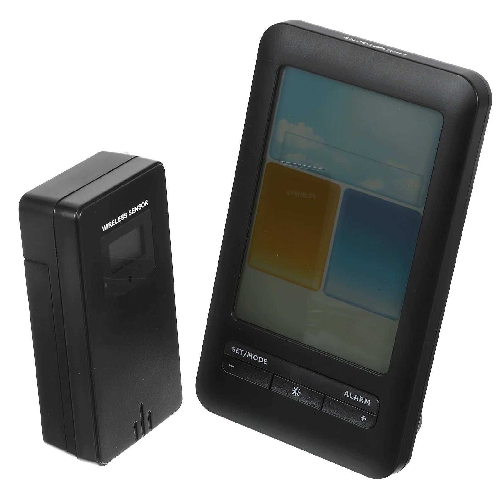 Беспроводная метеостанция, большой красочный дисплей, цифровой будильник, календарь температуры и влажности, внутренняя и наружная подсветка