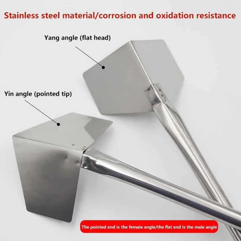 1/4Pcs Stainless Steel Putty Knife - Drywall Inside Outside Corner Scraper Puller Hand Tool For Construction Work