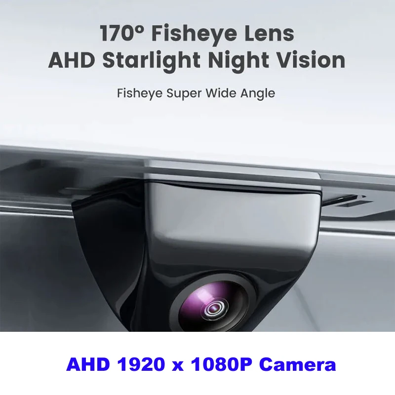 

Car Backup Reversing Camera AHD 1080P 170° Wide Angle Starlight Fisheye Lens Universal Vehicle Front Side Rear View Camera