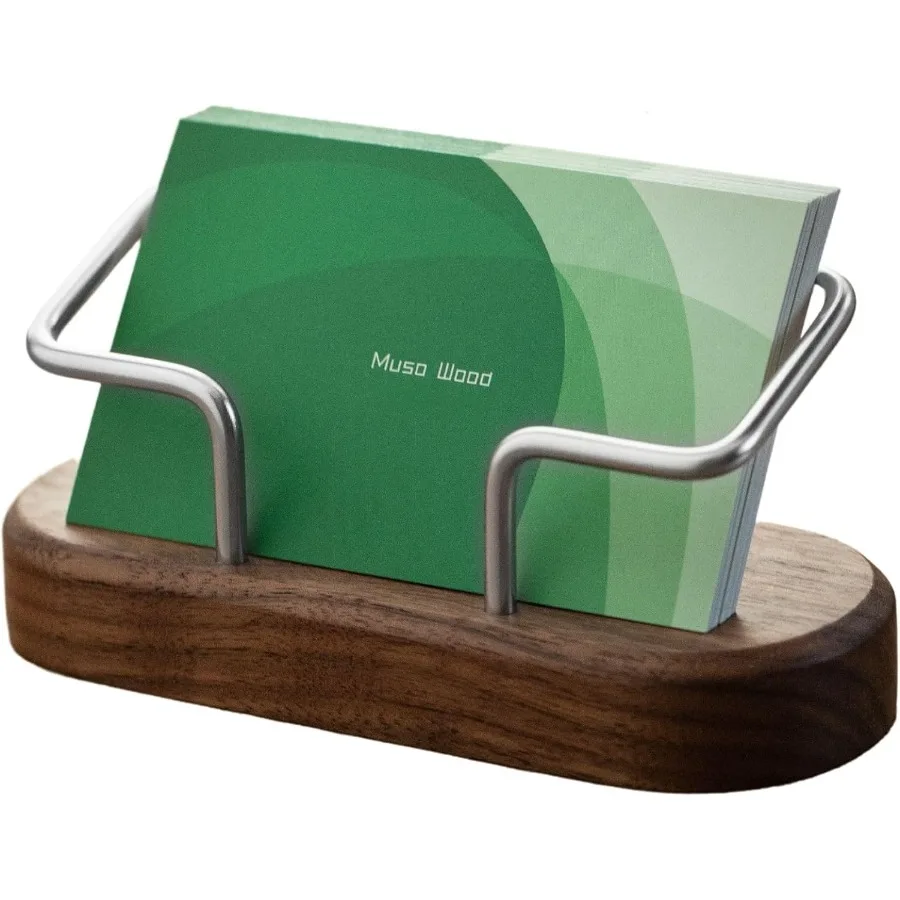 حامل بطاقة عمل من خشب Muso للمكتب، عرض بطاقات عمل خشبية إبداعية لطاولة المكتب الخشبية لطاولة المكتب