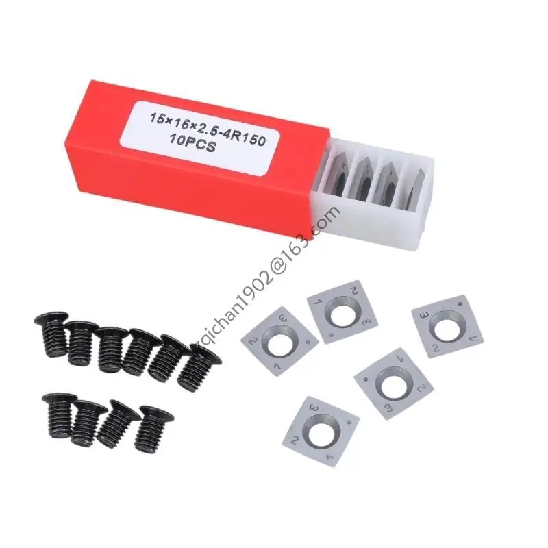 X7ab 10pcs/pacco da 15 mm quadrati coltelli per taglieri in carburo 5x15x2,5-30 ° R150 con vite