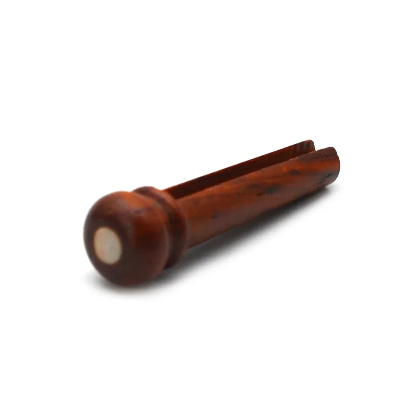 6Pcs Pure Cocobolo Wood Acoustic Guitar Bridge Pins Abalone Pearl Dot Inlay Durable Guitar String Nails Pin Guitarra Accessories