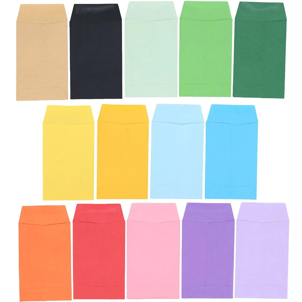 

80pcs Colored Small Envelopes For Cash Coins Storage Practical Paper Lunch Mini Till Reusable Budget Money Holder