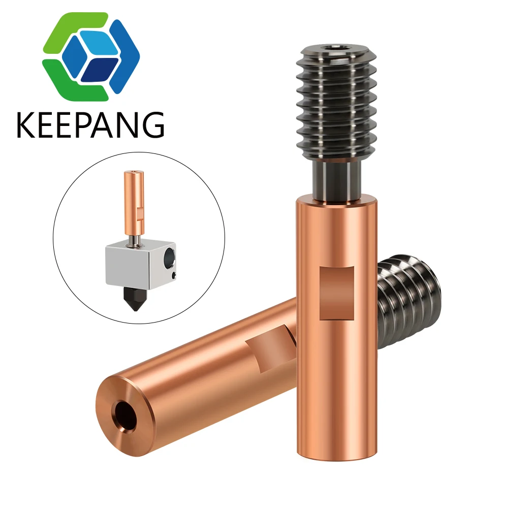 KP3S Bimetal Heatbreak Throat 1.75mm Copper  M6 Thread Titanium Alloy Heat Break Tube for KP3S PRO S1 Hotend 3D Printer Parts