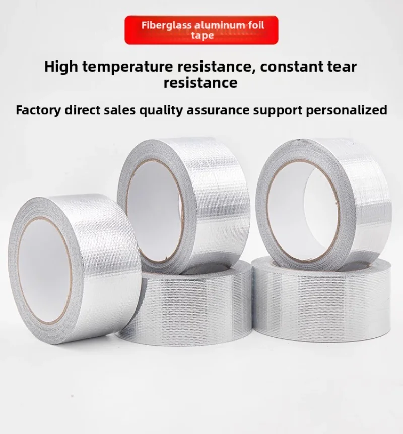 เทปอลูมิเนียมฟอยล์ใยแก้ว, ท่อป้องกันแสงแดดกันน้ําทนต่ออุณหภูมิสูงฉนวนกันความร้อนซ่อมแซมการรั่วไหล