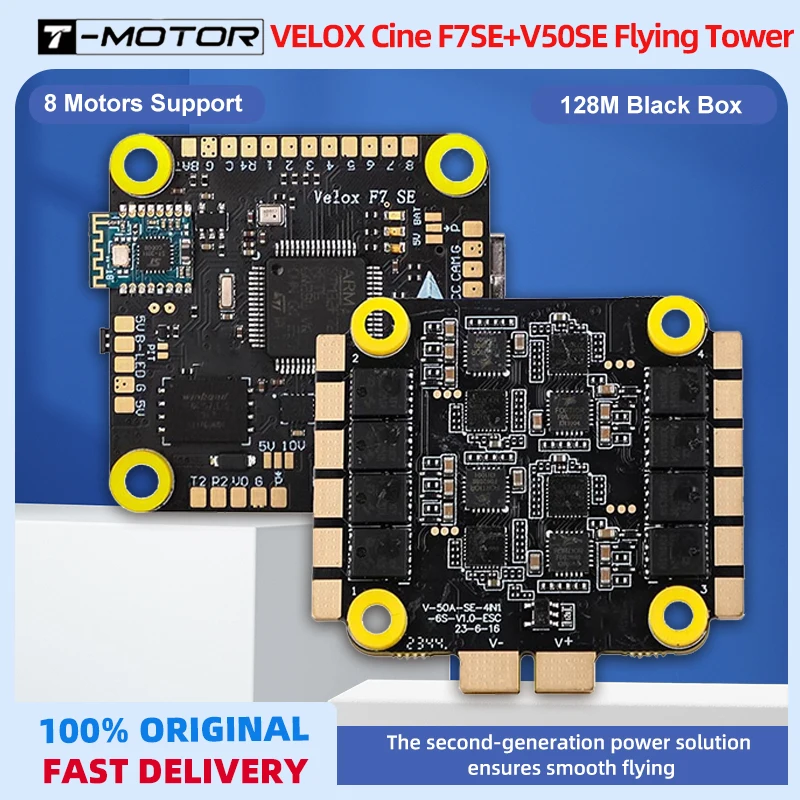 T-MOTOR F7 Stack-Velox CINE F7 FC+V50A SE 4 en 1 ESC MCU : STM32F722