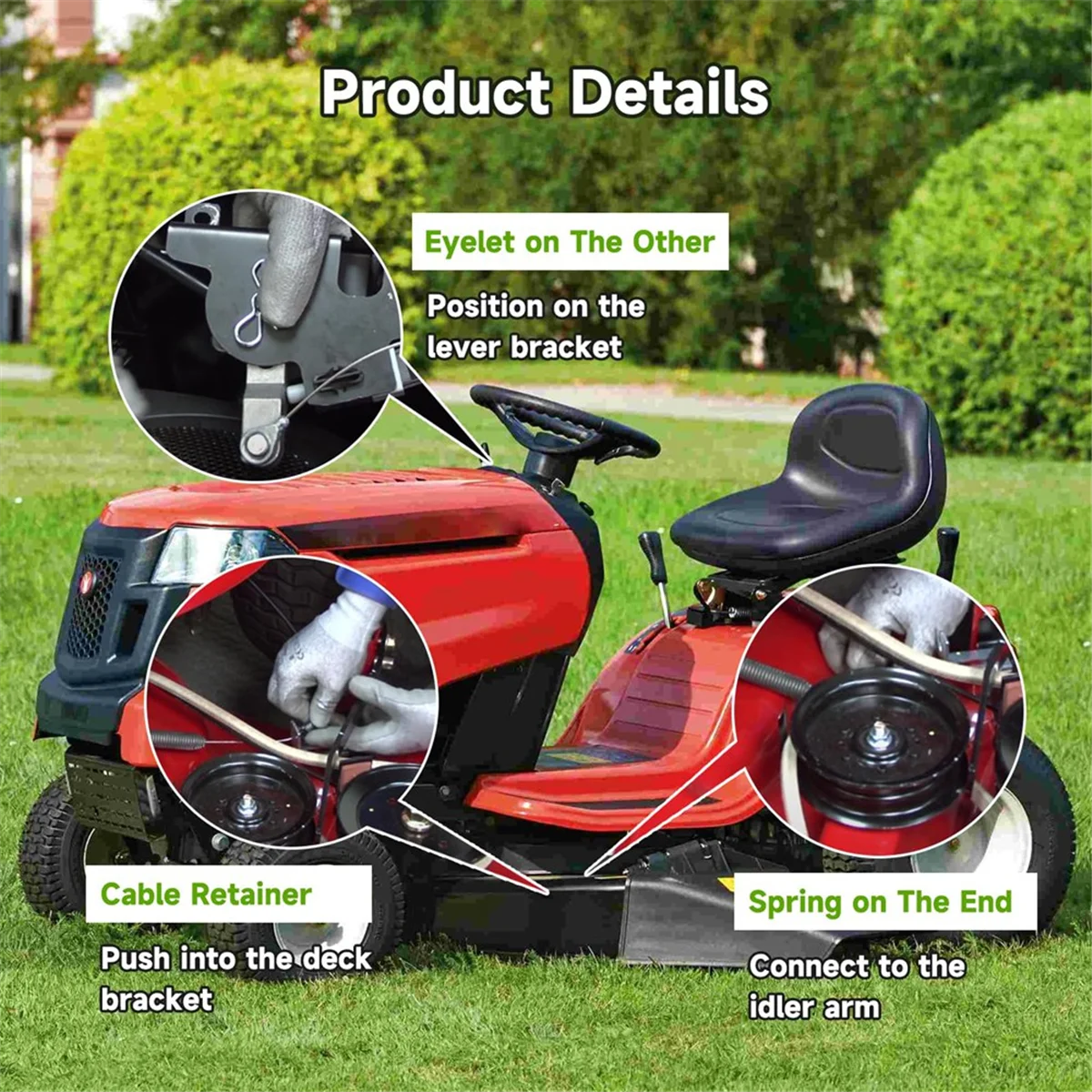 كابل القابض ABYA 2Pack 532435111 لجزازة العشب YS4500 YT4000، كابل خطوبة بشفرة سطح السفينة 435111