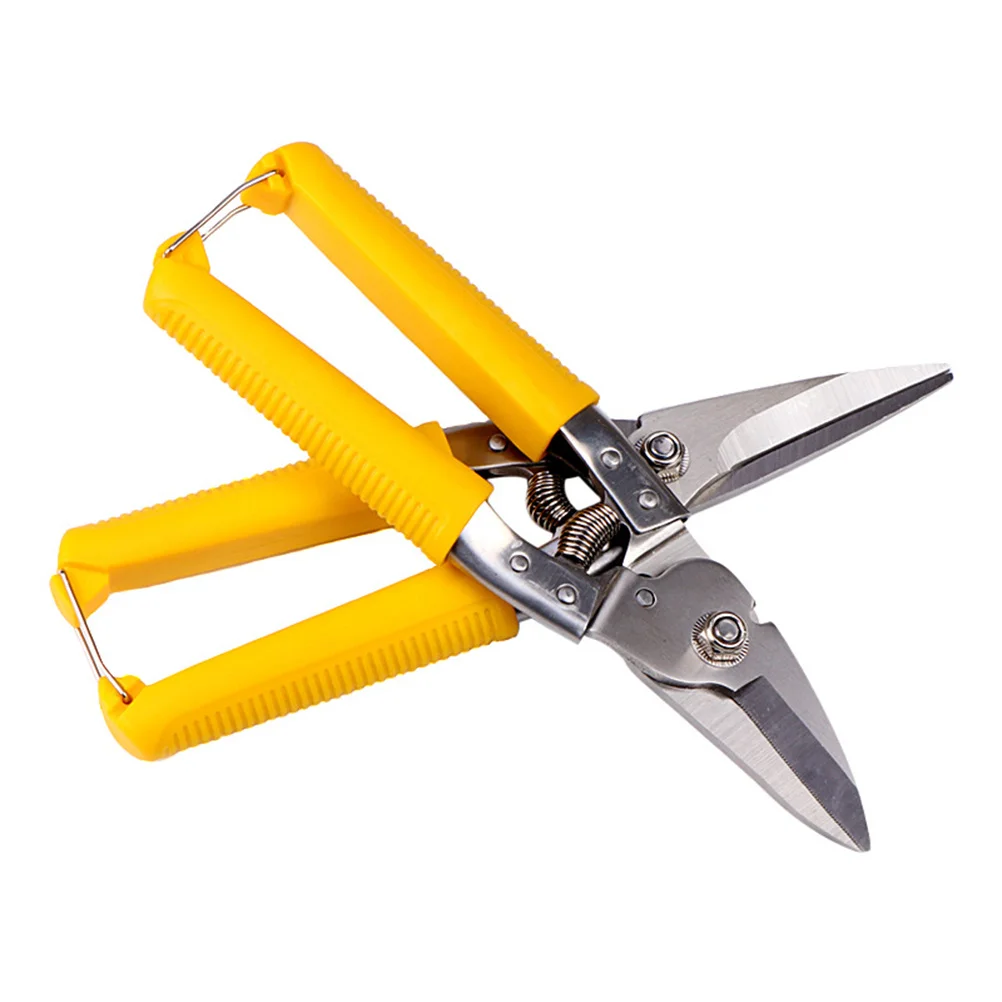 

Metal Sheet Scissor Stainless Steel Precision Stamping PP Handle Straight Heavy Duty Tin Snips for Horticulture Carpets