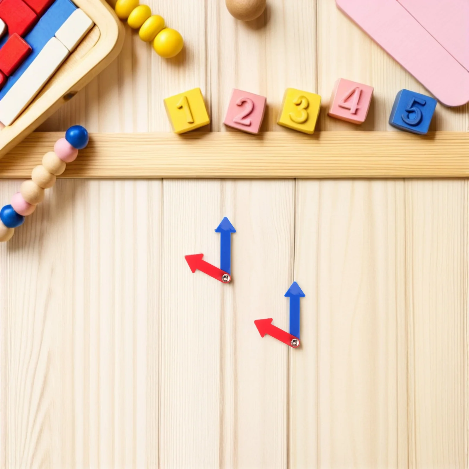 

15Pcs Plastic Clock Hands Rotatable Time Telling Clock Needles for Kids Learning Classroom Educational Supplies