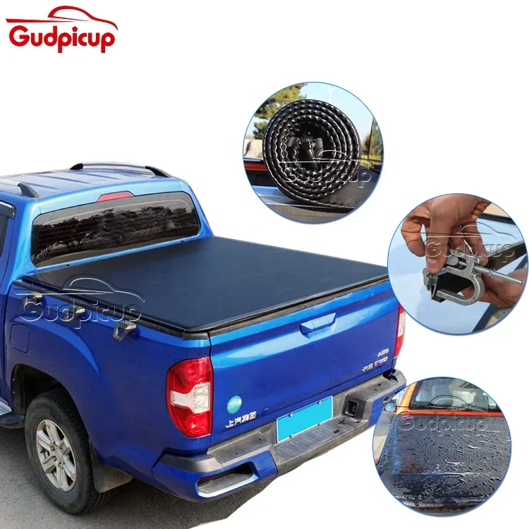 Pickup car accessories folding soft tonneau cover  truck bed covers for mitsubishis l200 triton