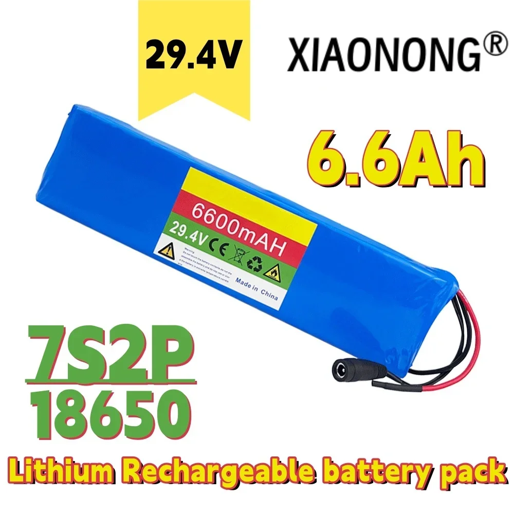 

29.4V 6.6Ah 7S2P 18650 Li-ion High-quality Rechargeable Battery Pack For 29.4V Electric Scooter+Charger