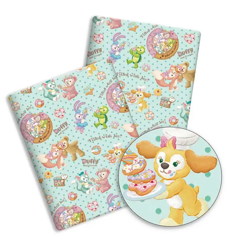 ديزني النسيج 140x50 سنتيمتر الكرتون نسيج القطن خليط الأنسجة طفل المنسوجات المنزلية الخياطة دمية فستان الستار نسيج القطن والبوليستر