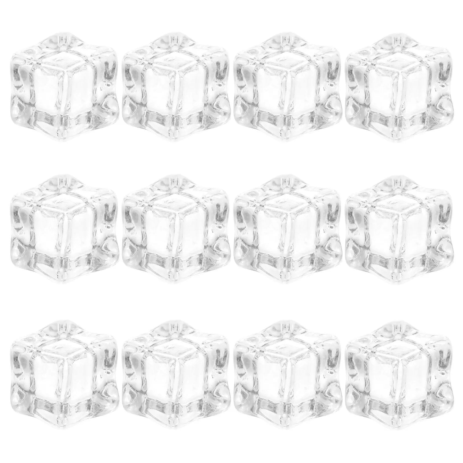 

130 шт. Искусственные кубики льда, прозрачные, 18 мм, акриловые, декоративные, квадратные, для наполнения ваз, украшения столов, реквизит для фотосъемки