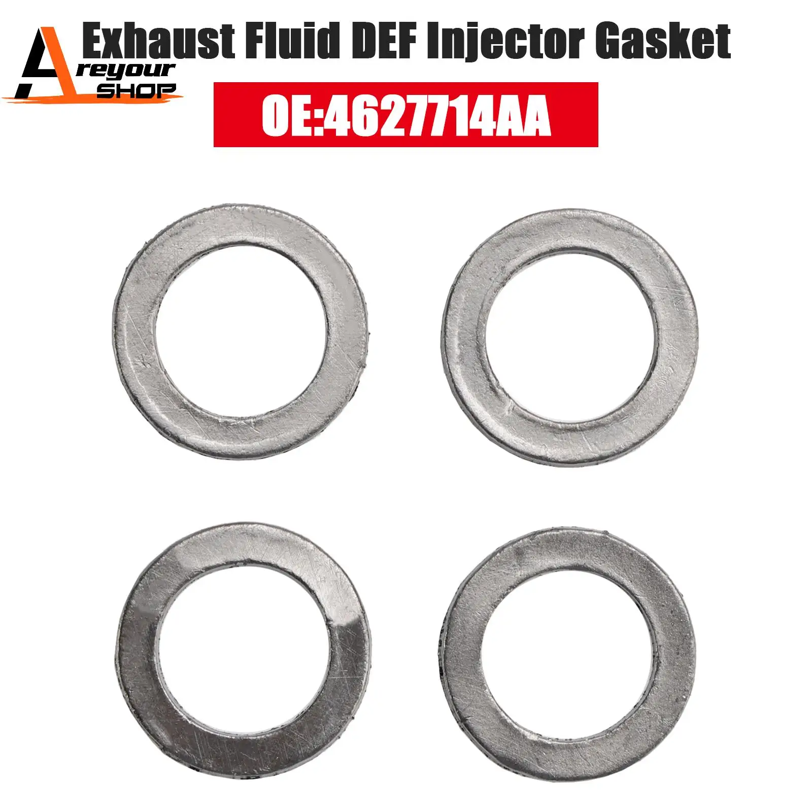 

4× Exhaust Fluid DEF Injector Gasket 4627714AA for Dodge Ram 6.7L Diesel 2013 2014 2015 2016 2017 2018