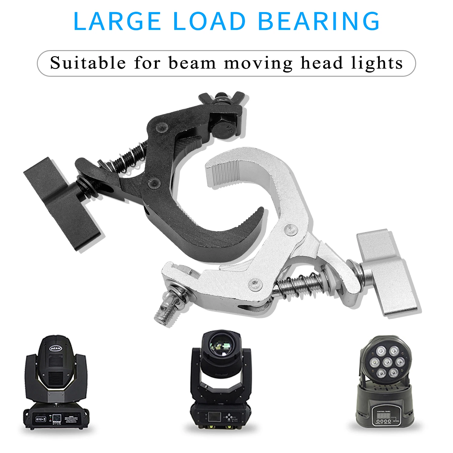 10Pcs/Lots Durable Heavy Duty Hooks 150kg 40-60mm Alumimun Alloy Clamp Bracket Stage Stage Light Hook Light Clamp Holder Truss