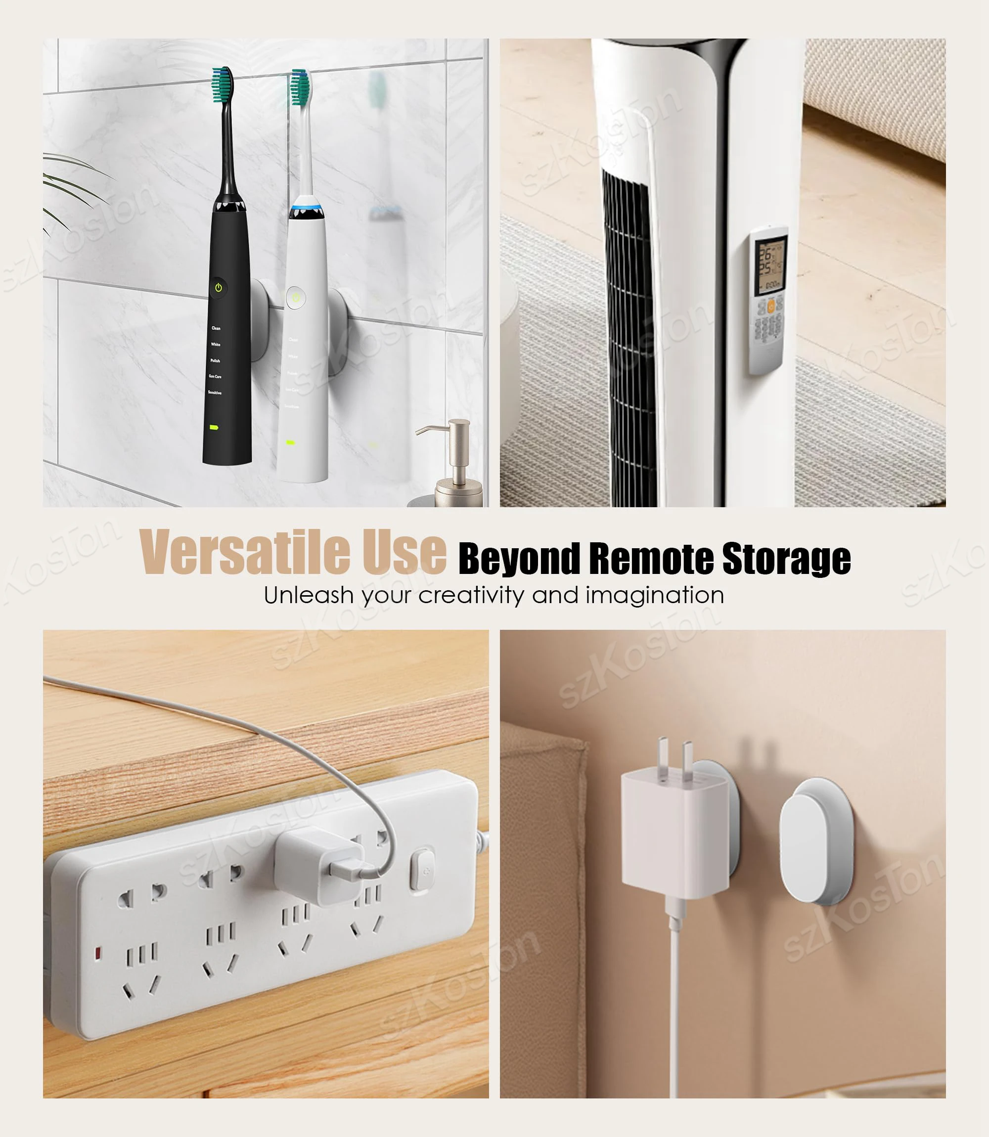 حامل مغناطيسي للتحكم عن بعد على الحائط، دعامة تخزين ذاتية اللصق مثبتة على الحائط لأجهزة التحكم عن بعد للتلفزيون