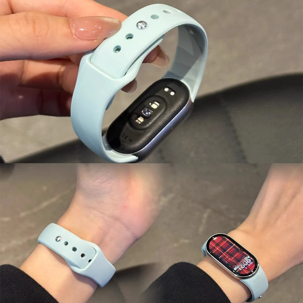 Silikonarmband für Xiaomi Mi Band 10 9 8 Sport Smartwatch Armband 10 Band 9 Band 8 Zubehör