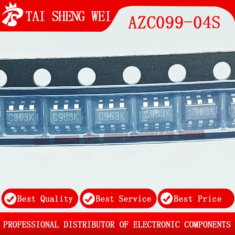 

20PCS AZC099-04S AZC099-04S-R7G AZC099-04S.R7G AZC099 AZC099-04 (C96GH C963H C963K C96...) SOT23-6 New Original Chipset