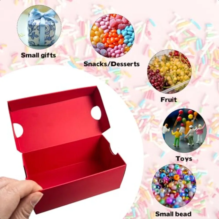 Paquete de 24 Mini cajas de zapatillas para recuerdos de fiesta, Mini cajas de regalo para zapatos de 4,7x2,5x2 pulgadas, para dulces, aperitivos, deportes, caja de regalo pequeña