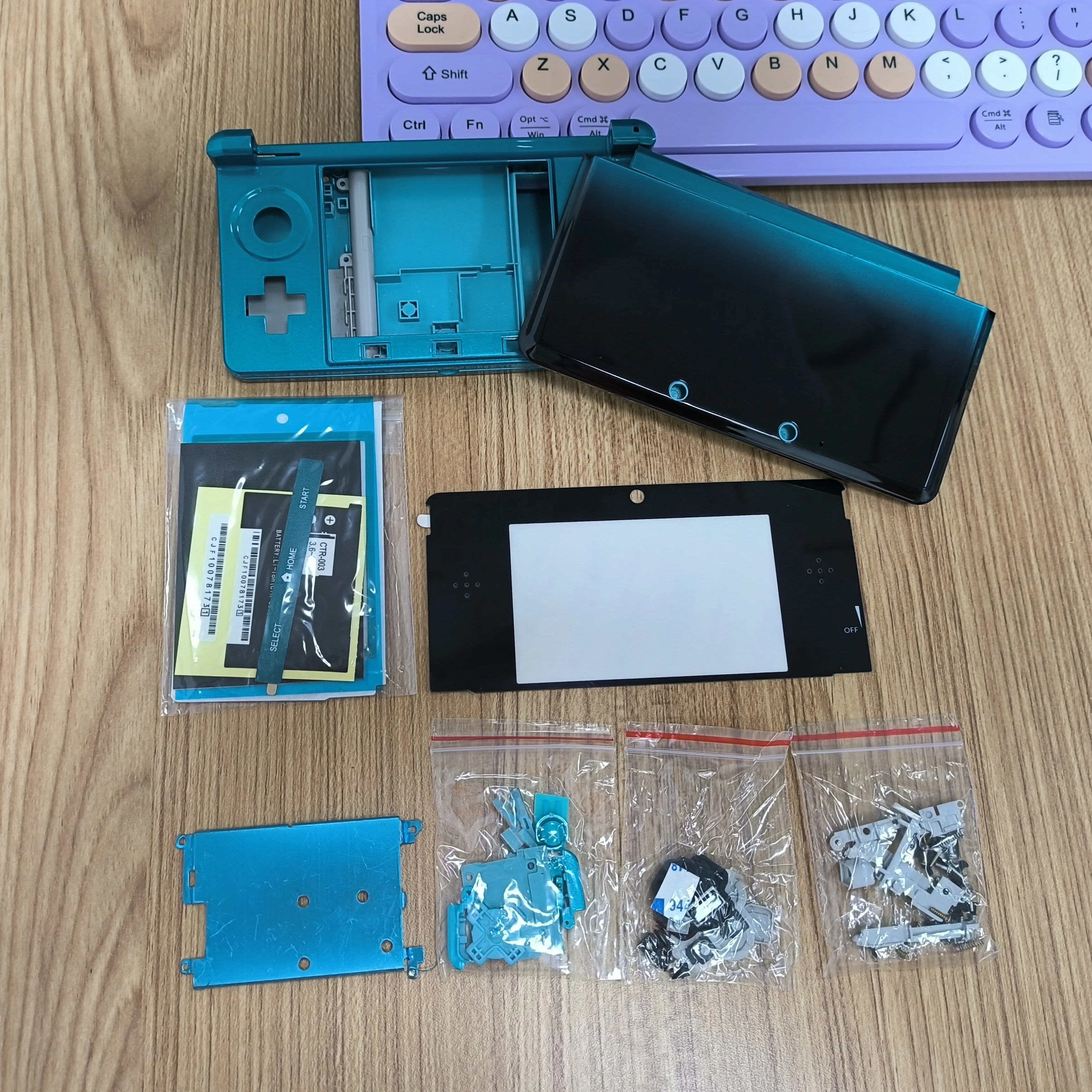 6สีเปลี่ยน Shell สำหรับ Nintendo 3DS คอนโซลเกมเชลล์ฟรีฟิล์มและไขควง