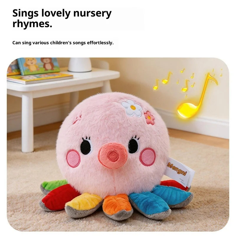 Electric AI Voice Plush Crab Toy Talking Singing Recording Crawling Stuffed Animal For Toddlers Kids Birthday Gift