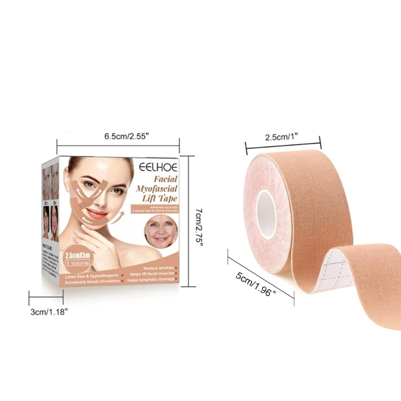 Face Lifter Tape Anti-Aging for Hide for Facial Wrinkles Face Toning Belts 5m Long Instant Face Lift Sticker Double Chin