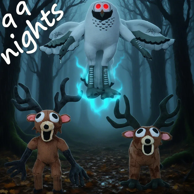 NEW 99Nights In The Forest Deer Plush Cartoon Baby Deer Keychain Plushie Doll Game Peripherals Bag Stuffed Decor Toy Fans Gift